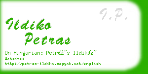 ildiko petras business card